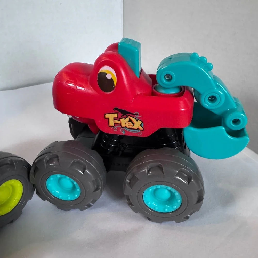 Dinosaur Monster Truck Toy Toddler T-Rex Excavator Triceratops Dump‎ Truck set-3